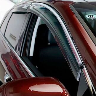 Дефлекторы Hyundai IX35 хром нержавеющий молдинг