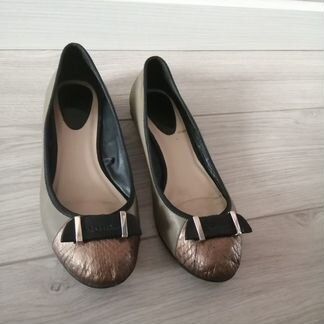 Балетки кожаные