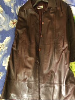 Женский кожаный плащ