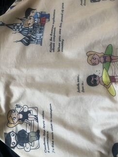 Платье жёлтое с принтом