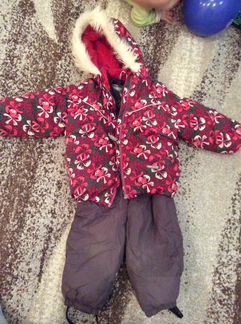Раздельный зимний комбинезон на девочку 92-98