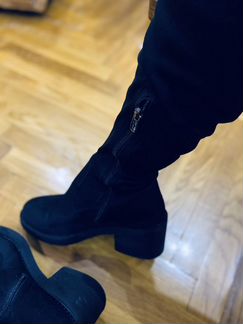 Ботфорты замшевые