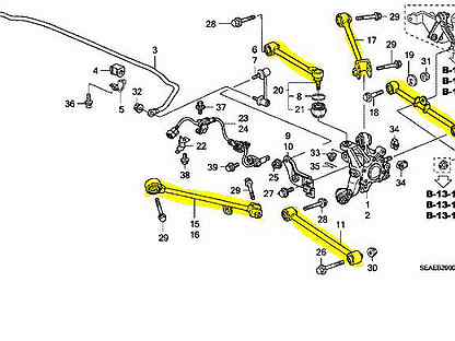 Задняя подвеска хонда аккорд 7 схема