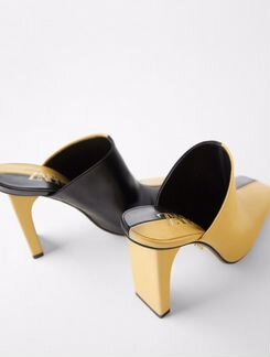 Новые мюли Zara на высоком каблуке 36,37,38,39