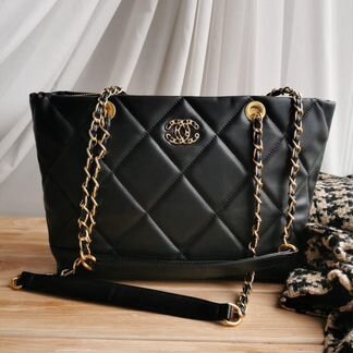 Сумка chanel женская чёрная бежевая