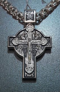 Серебряный православный крест