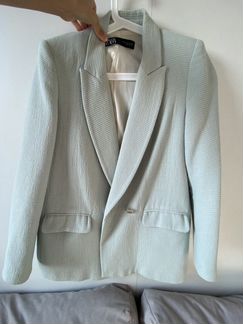 Пиджак жакет zara ментоловый