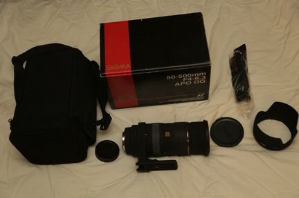 Продаю объектив Sigma 50-500, 4-6,3 для Canon