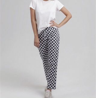 Брюки с шахматным принтом