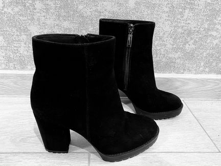 Ботильоны зимние Carlo Pazolini черные замшевые