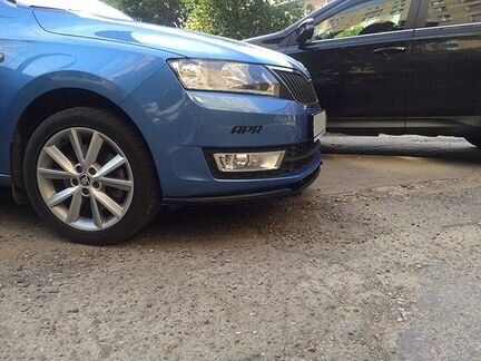 Сплиттер бампера Skoda Rapid
