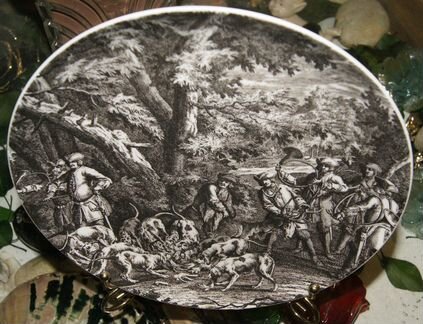 Настенная тарелка охота Furstenberg 1970е