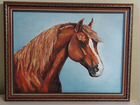 Картина портрет рыжей лошади