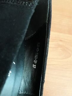 Продам чёрные из натуральной замши туфли