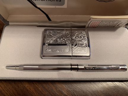 Zippo набор, зажигалка и ручка