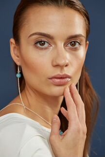 Серьги с аквамарином