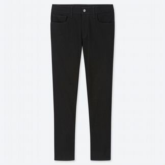 Черные вельветовые зауженные джинсы uniqlo