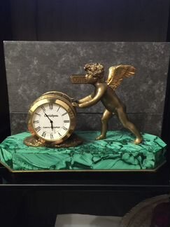 Часы купидон бронза