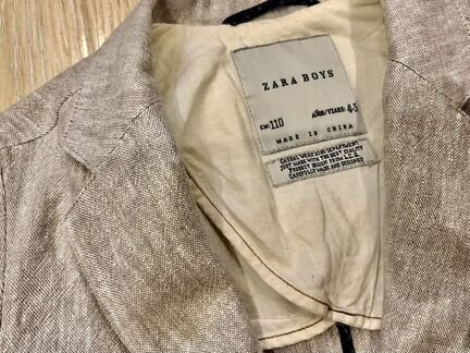 Пиджак льняной zara для мальчика 110