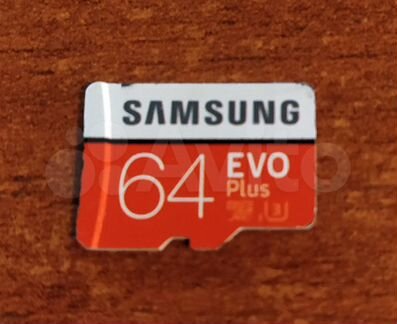 Флэшкарта Samsung 64 Gb EVO plus