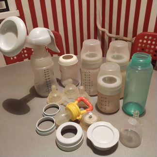 Молокоотсос авент и Бутылочки для кормления avent