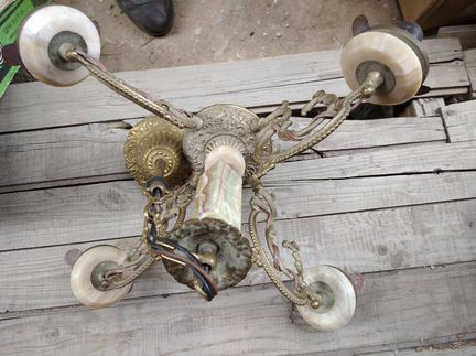 Люстра бронза-мрамор