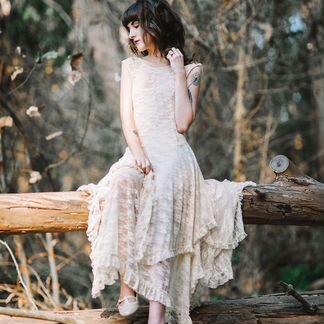 Free People платье кружевное