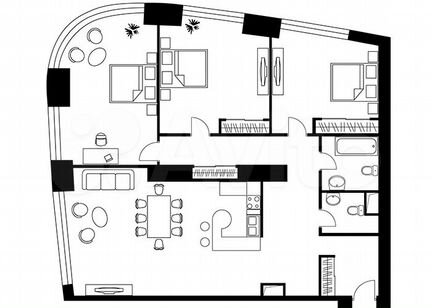 3-к квартира, 144 м², 41/56 эт.