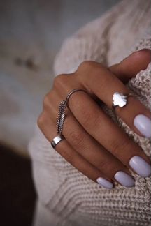 Серебряное кольцо кисть