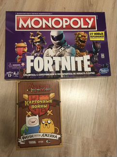Настольные игры Monopoly Fortnite, Adventure Time